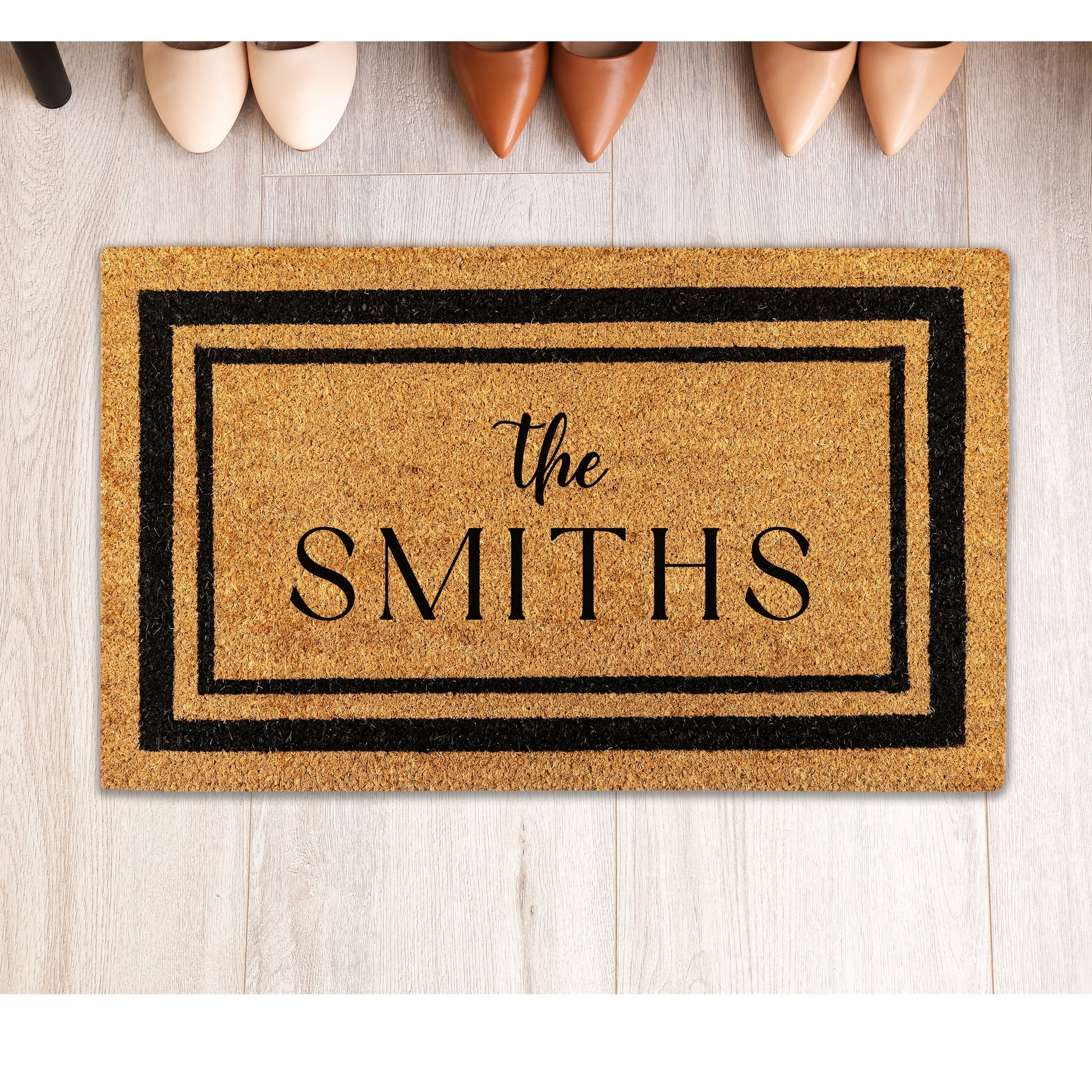 Custom Double Door Mat Personalized Doormat Family Name Non Slip Door Mat Outdoor Mat Rug House Warming Gift Wedding Birthday Gift