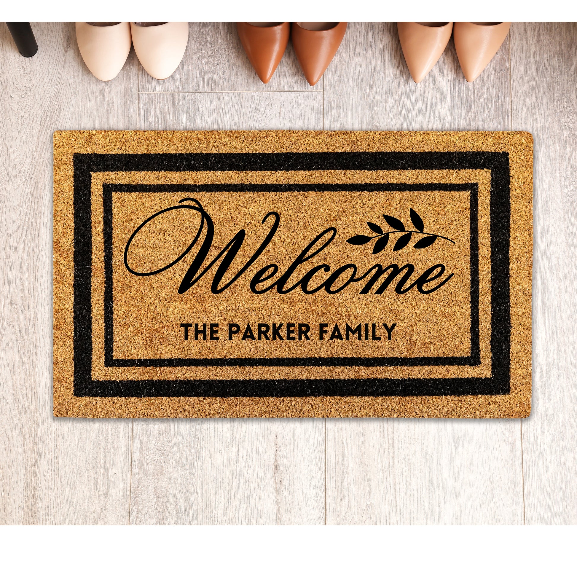 Custom Double Door Mat Personalized Doormat Family Name Non Slip Door Mat Outdoor Mat Rug House Warming Gift Wedding Birthday Gift