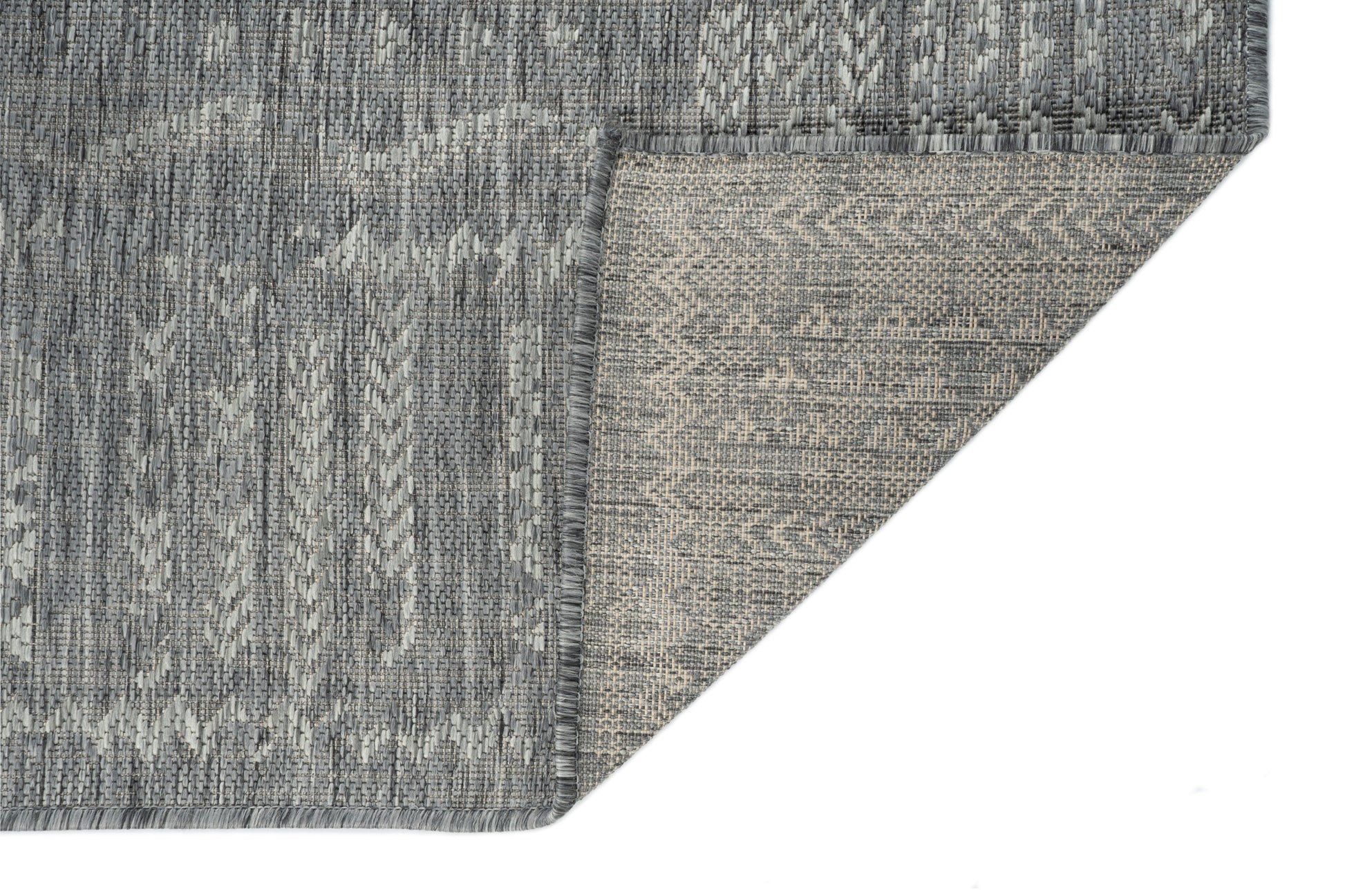 Revere Tribal Grey Distressed Indoor/Outdoor Rug