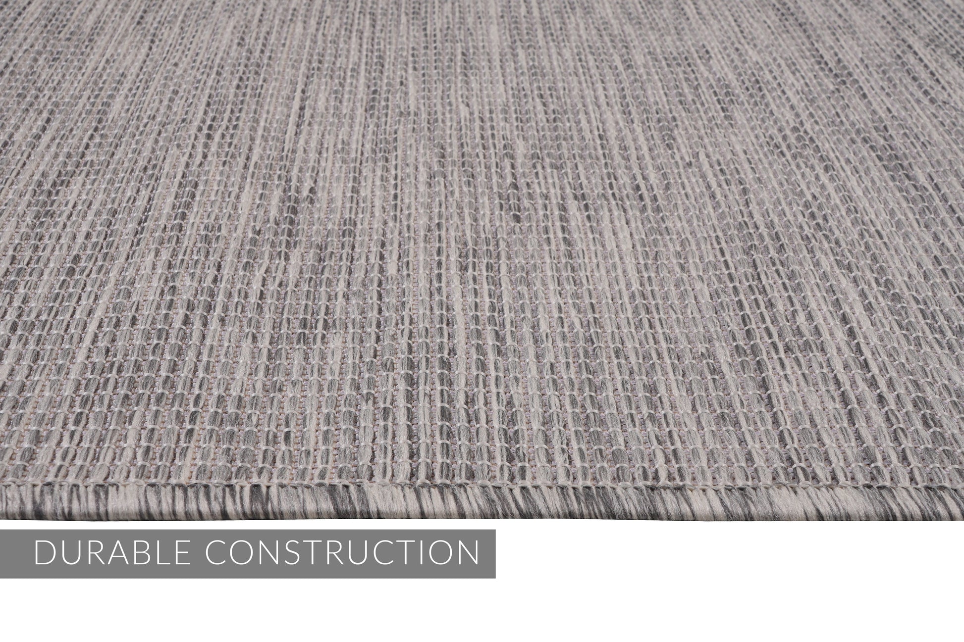 Quick Dry Solid Grey Indoor/Outdoor Rug