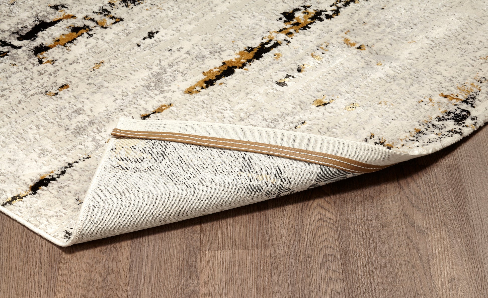 Easy Rugs Abstract Modern Contemporary Cream Gold Anthracite Rug