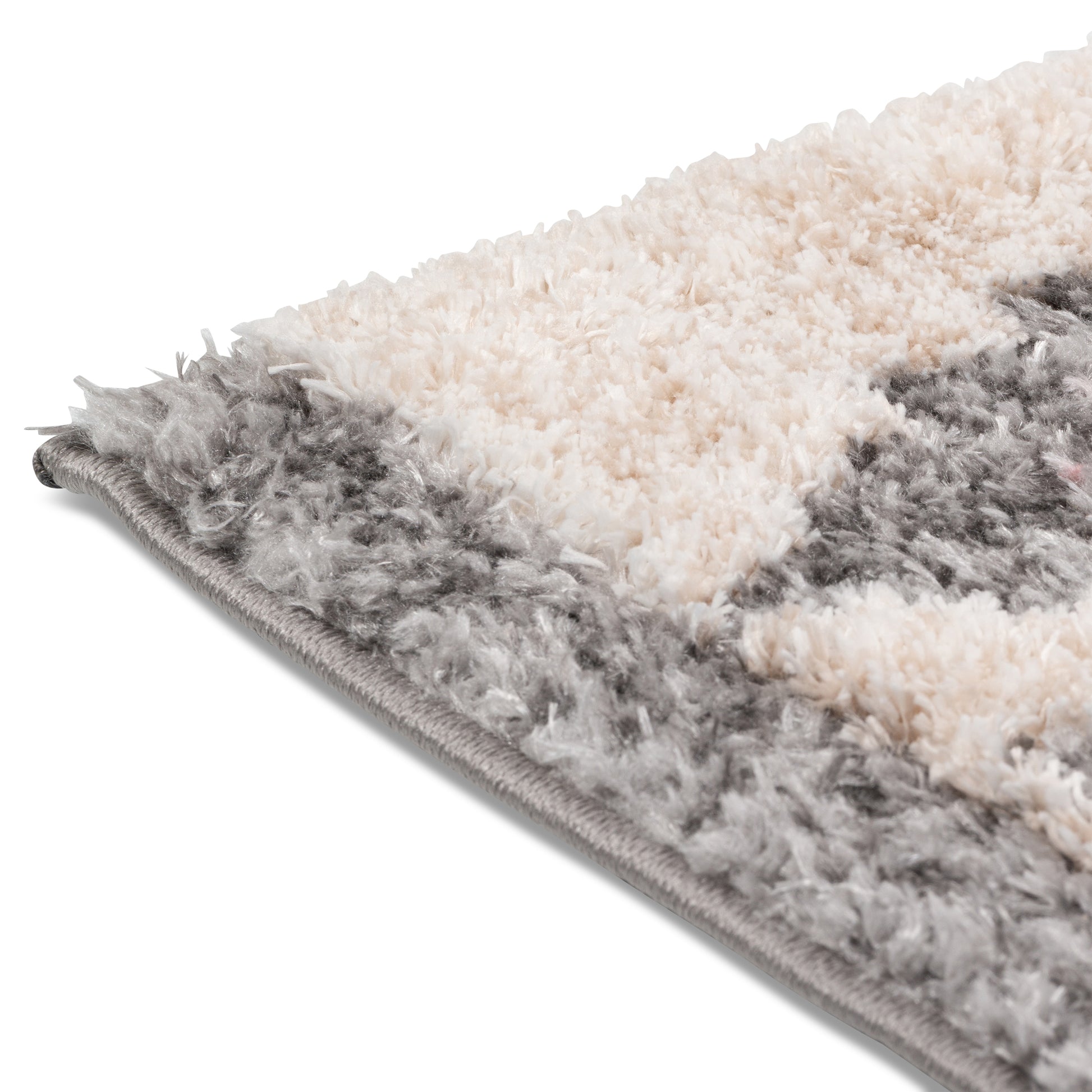 Premium Shag Indoor Ivory Grey Multi Area Rug