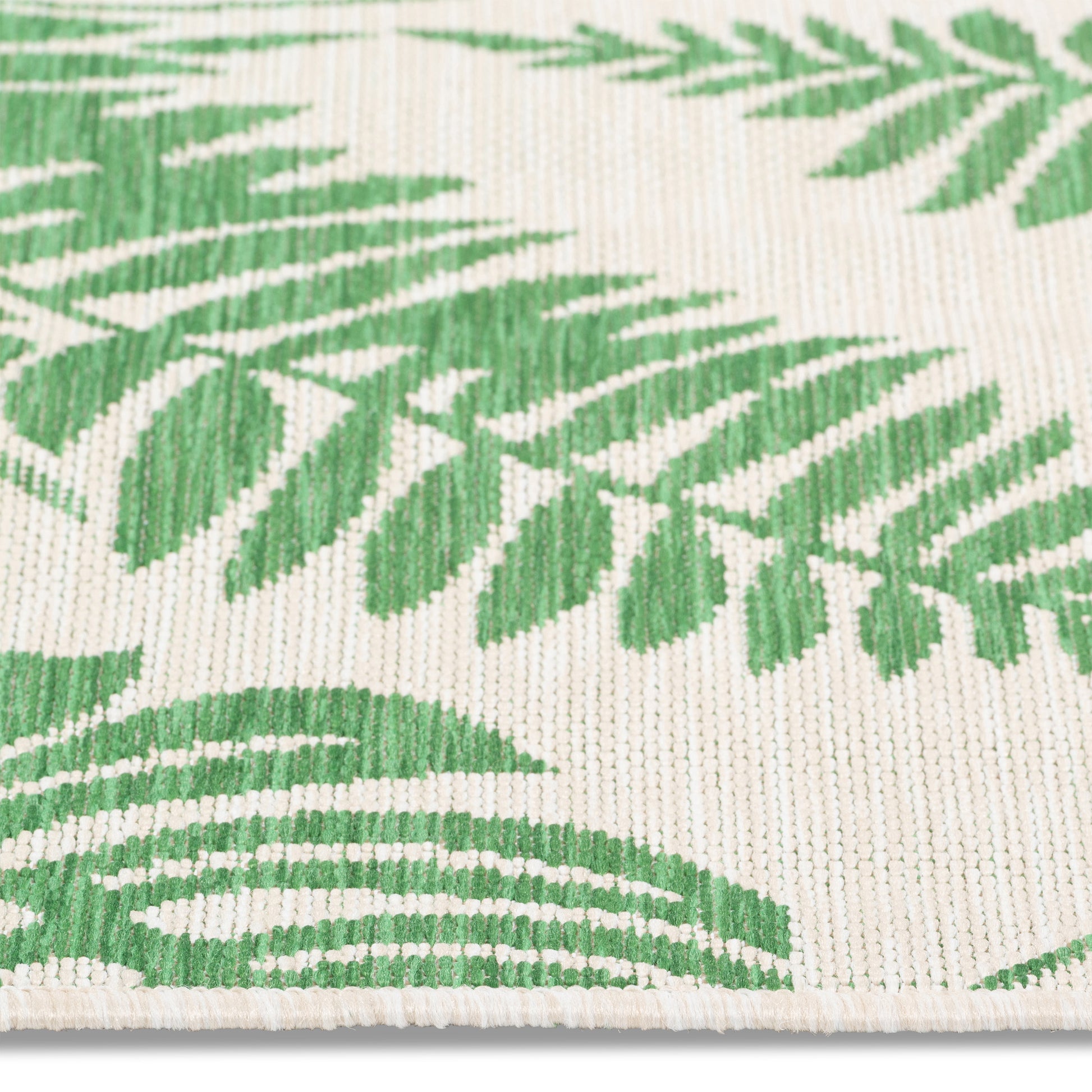 Easy Rugs Havana Tropical Leaves Green Patio Outdoor Rug