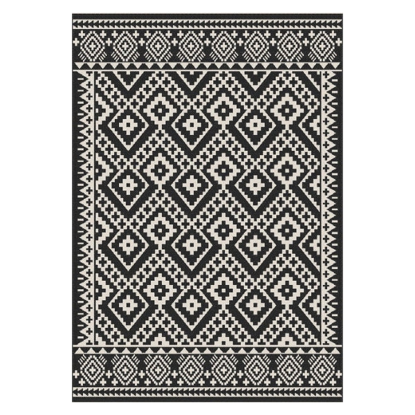 Easy Rugs Havana Modern Moroccan Black Weiss Patio Outdoor Rug