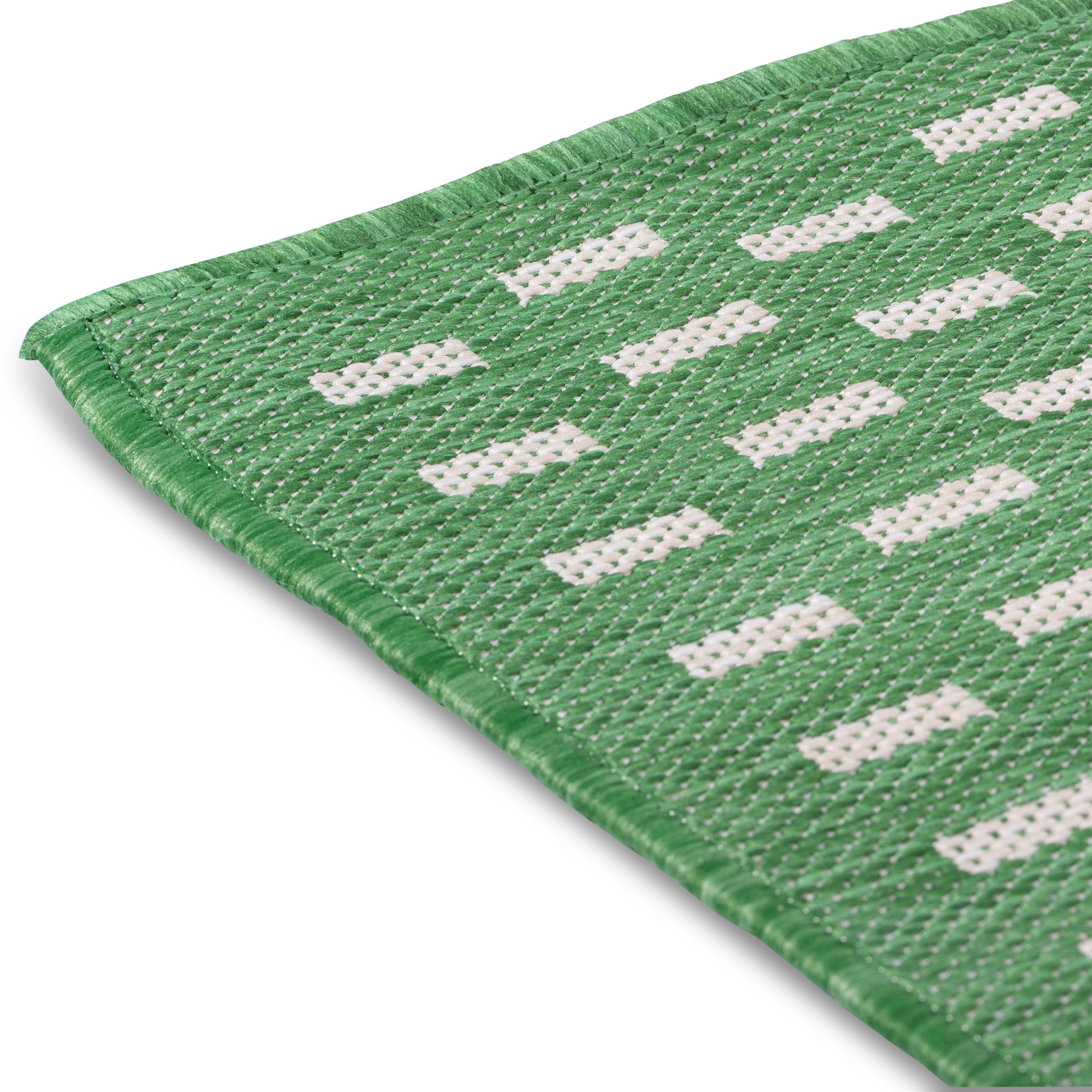 Easy Rugs Havana Modern Green Weiss Geometric Patio Outdoor Rug