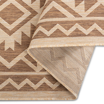 Havana Modern Moroccan Brown Beige Patio Outdoor Rug