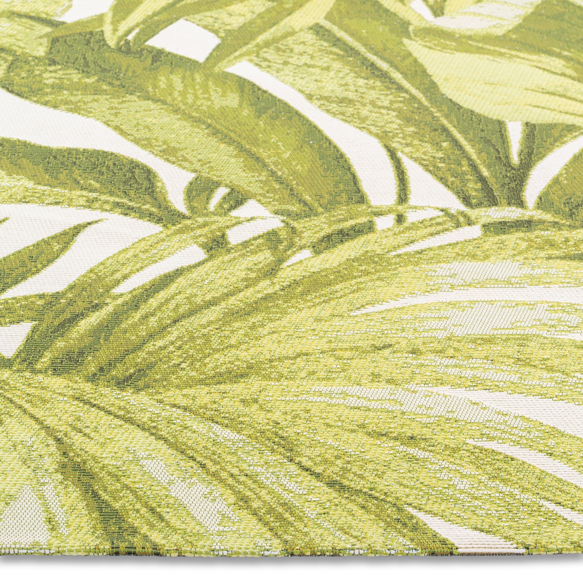 Easy Rugs Miami Quick Dry Green Leaves Patio Outdoor Rug