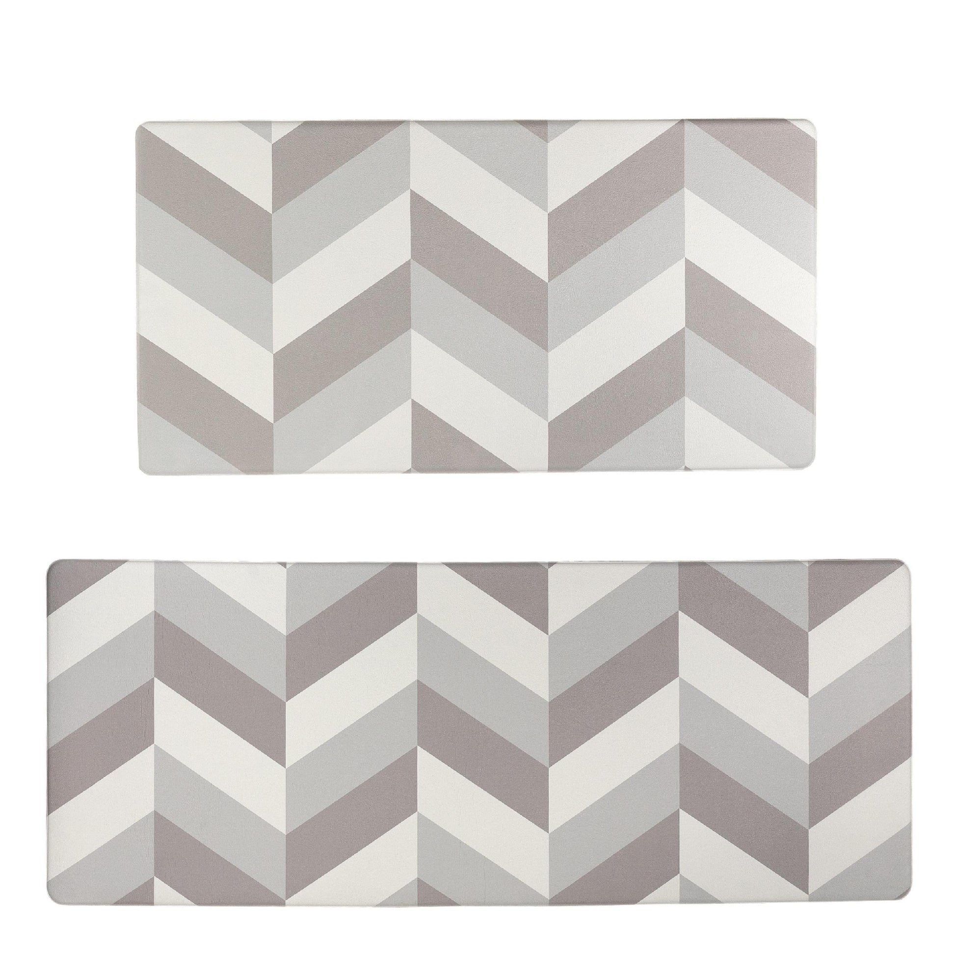 Eva Anti-Fatigue Waterproof Chevron Comfort Kitchen Mat