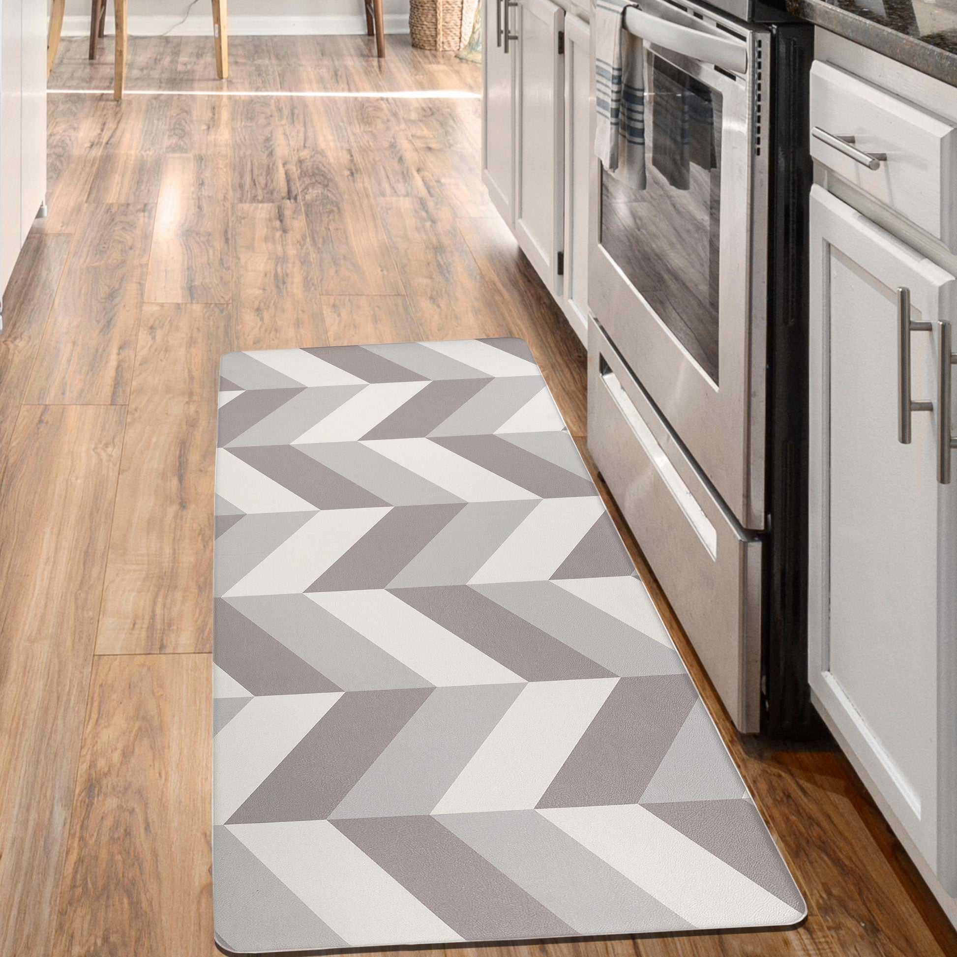 Eva Anti-Fatigue Waterproof Chevron Comfort Kitchen Mat