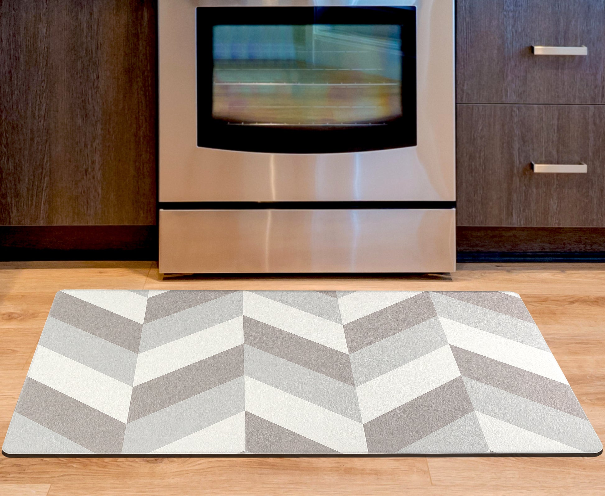 Eva Anti-Fatigue Waterproof Chevron Comfort Kitchen Mat