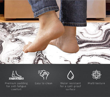 Eva Anti-Fatigue Waterproof Waves Comfort Kitchen Mat