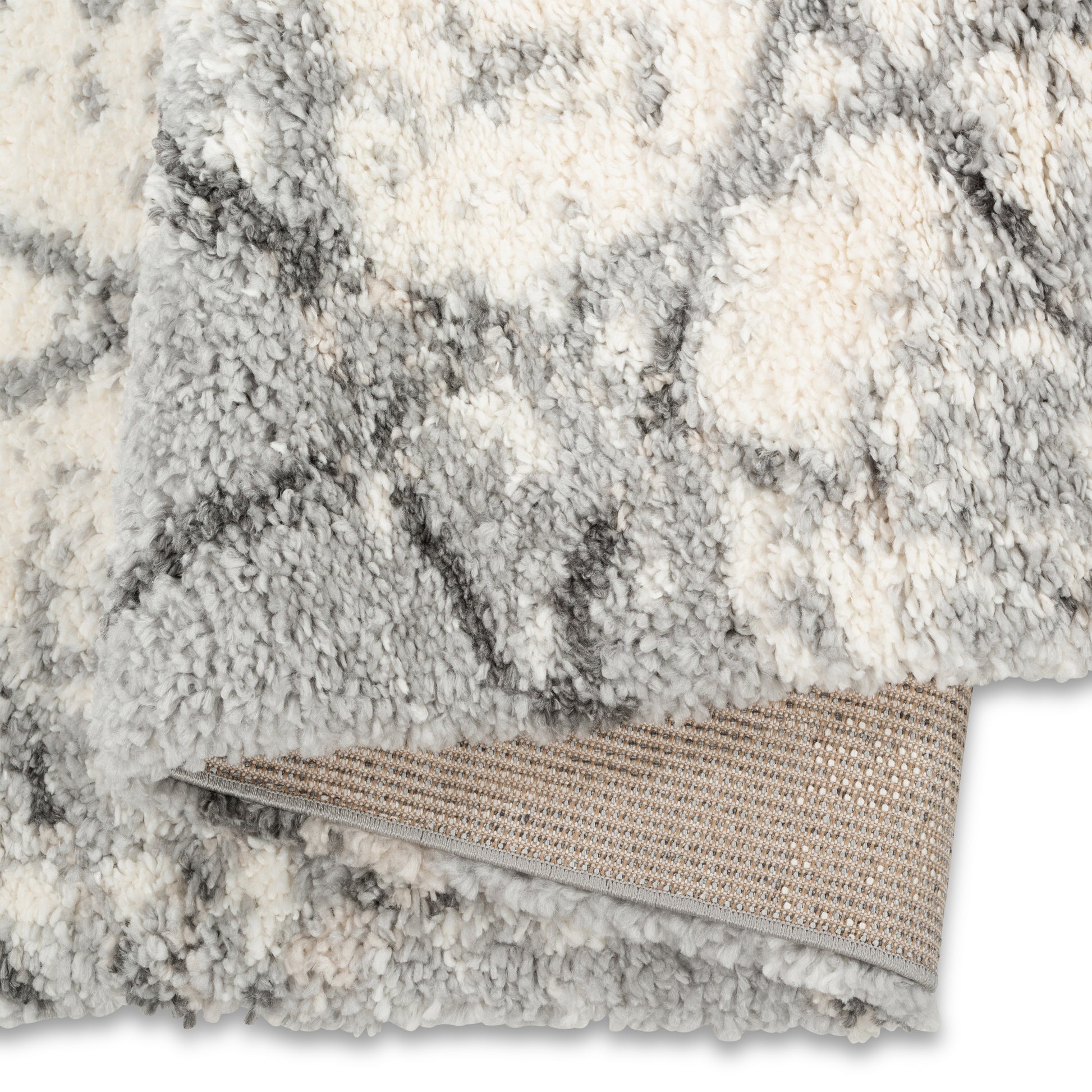 Easy Rugs Premium Shag Indoor Grey White Area Rug