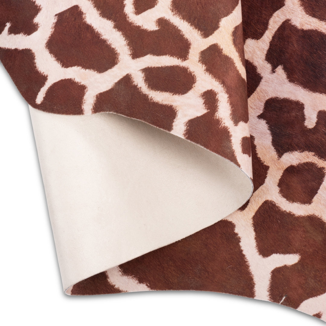 Machine Washable Giraffe Hide 3D printed faux cowhide CRUELTY FREE