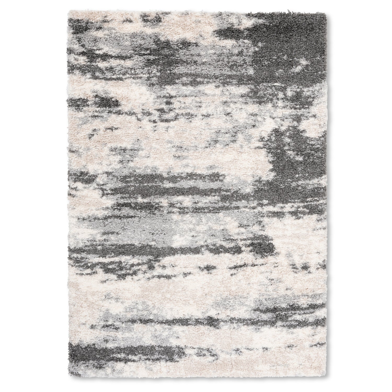 Easy Rugs Premium Shag Indoor Beige Grey Area Rug