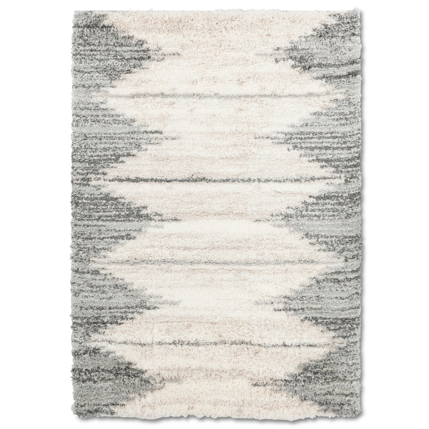 Easy Rugs Premium Shag Indoor Beige Grey Area Rug