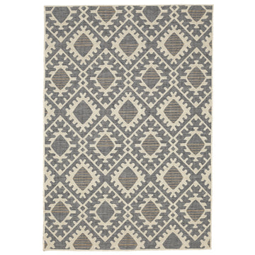 MILDRED Kingsley Beige Grey Indoor Outdoor Rug