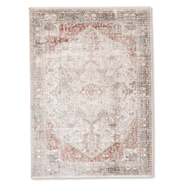 Easy Rugs Premium Ultra Soft Indoor Red Ivory Multi Area Rug